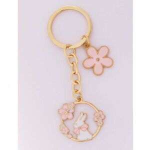 Bunny and Flower Pendant Keychain  *2/12$